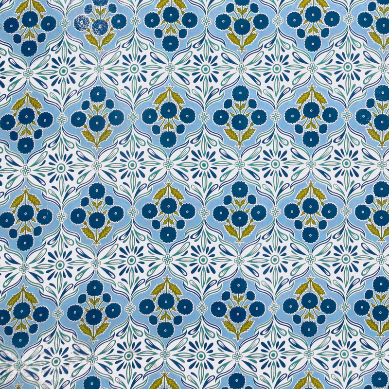  Premium 100% Cotton Super King Size Bedsheet with 2 Pillow covers 300 TC - 108 x 108 Inches - oriental blue