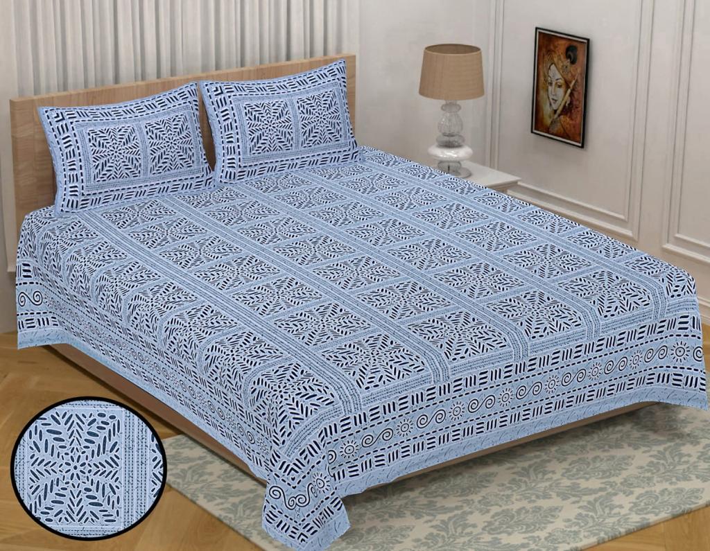 Bedsheets King Size with Pillow Covers (Pastels 010)