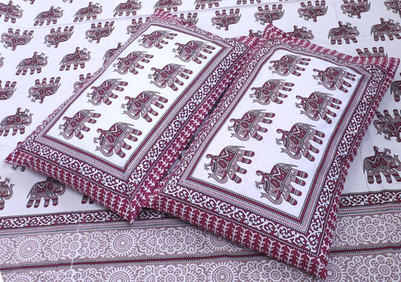 Bedsheets King Size with Pillow Covers (Princess 022